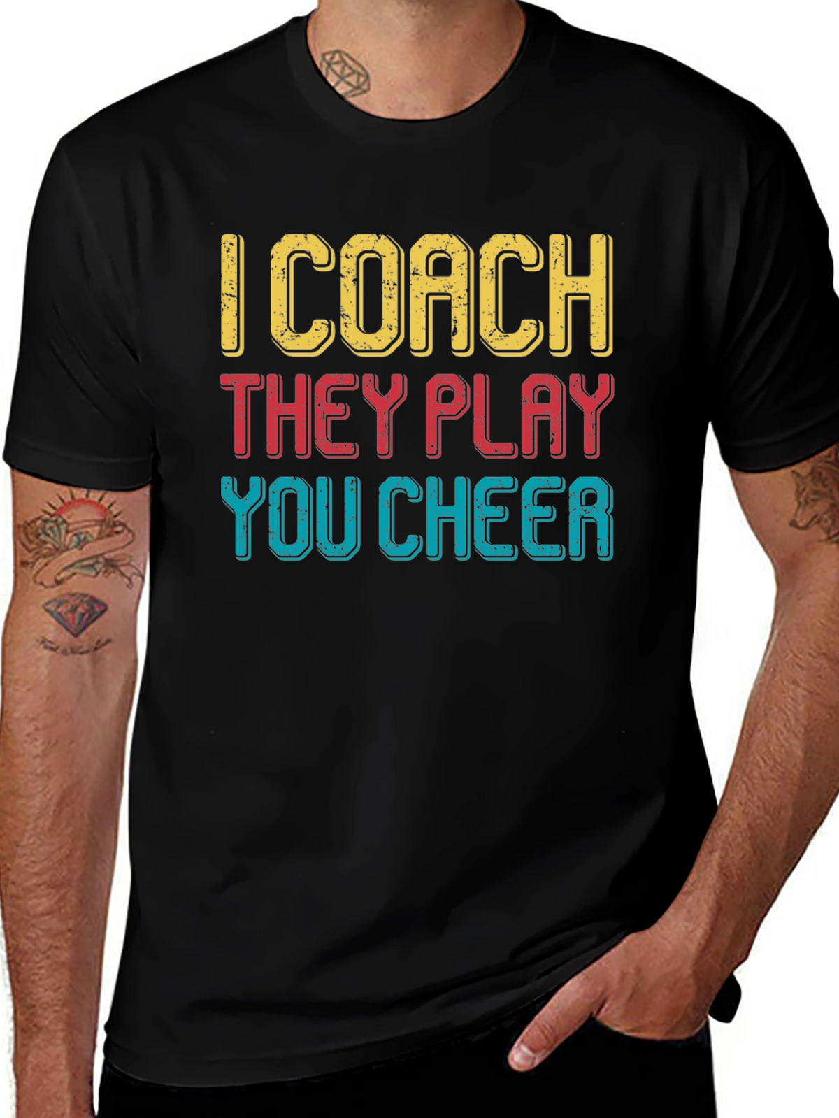 I Coach They Play You Cheer T-Shirt