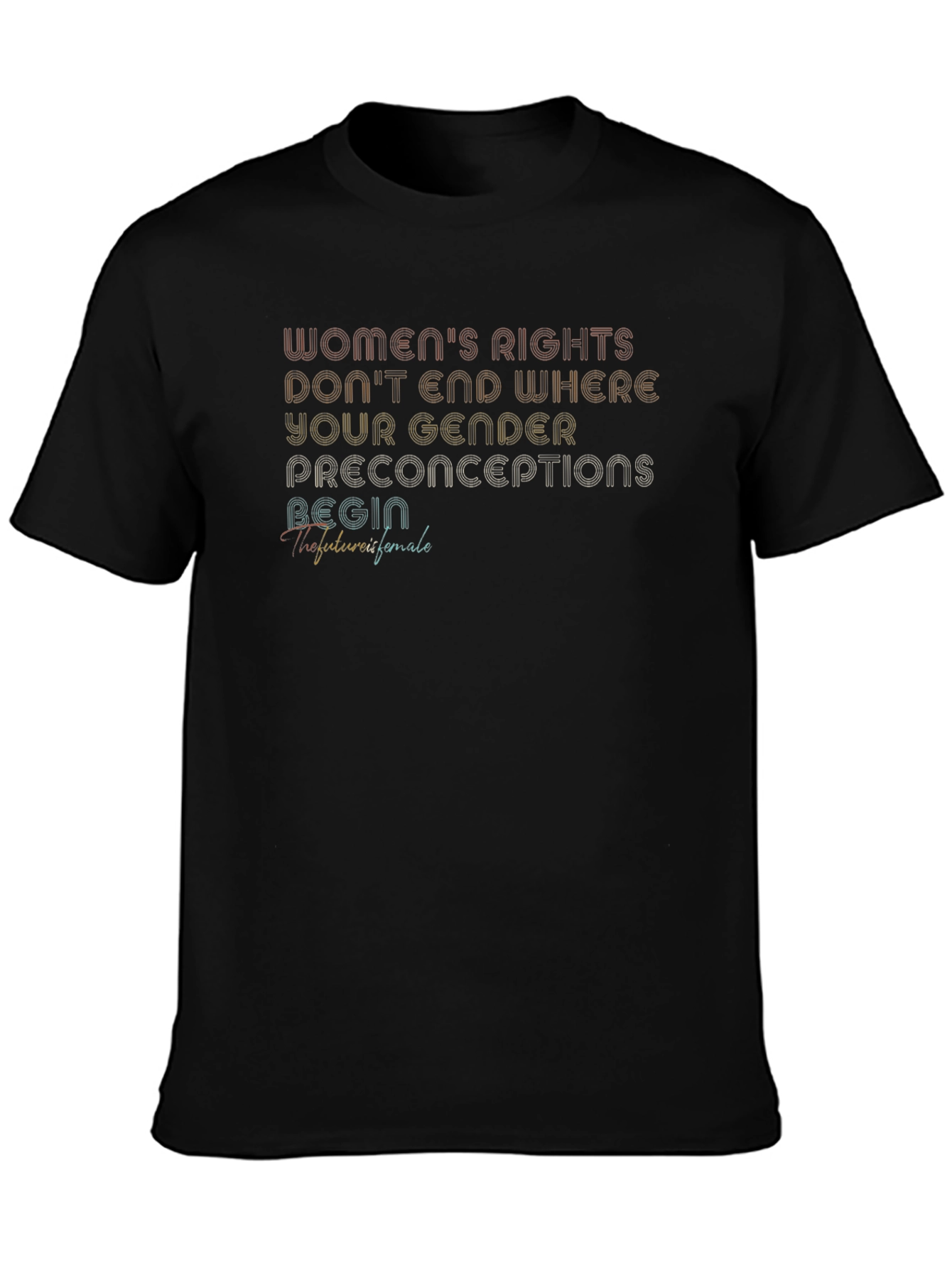 Womens Rights Graphic Tee - Unisex Black T-Shirt
