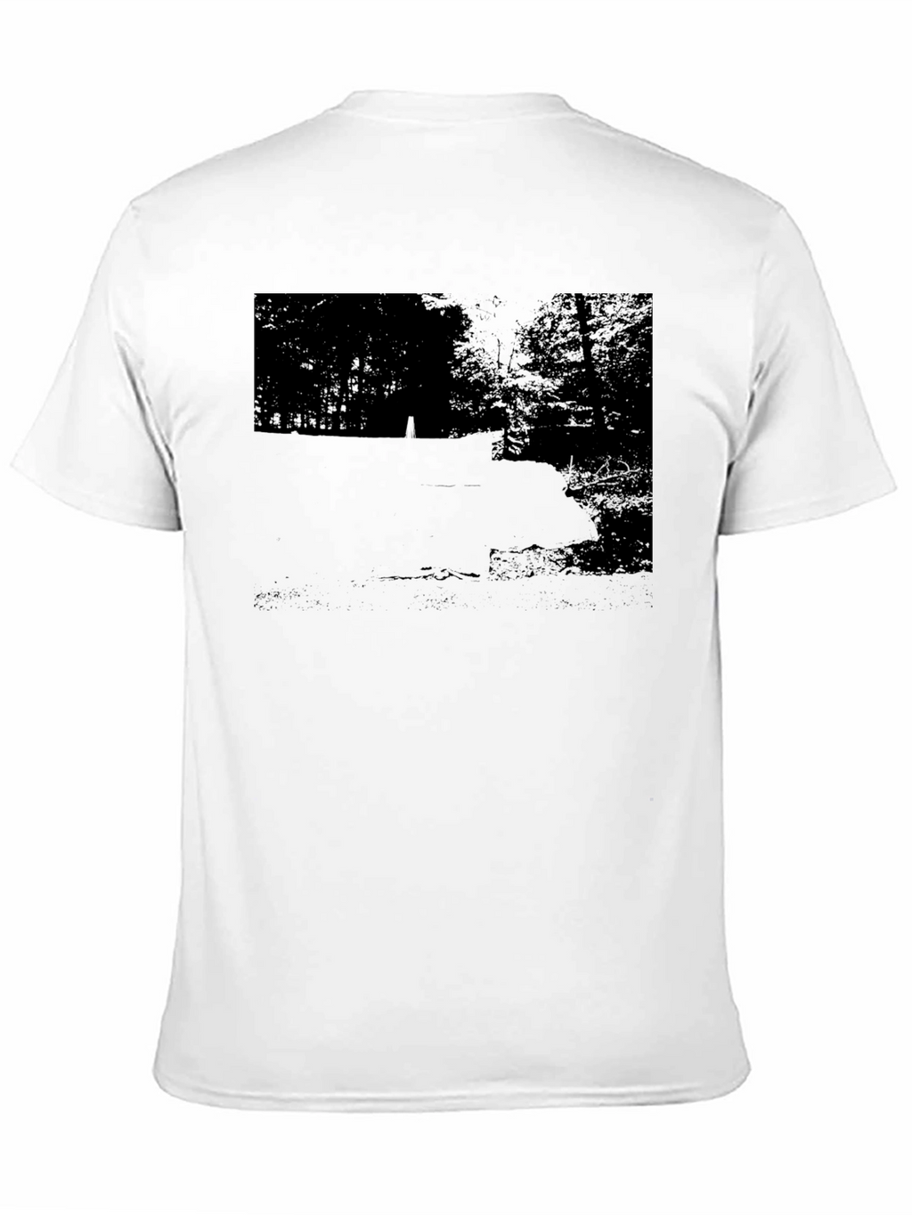 Mens Black Graphic Tee - Nature Scene