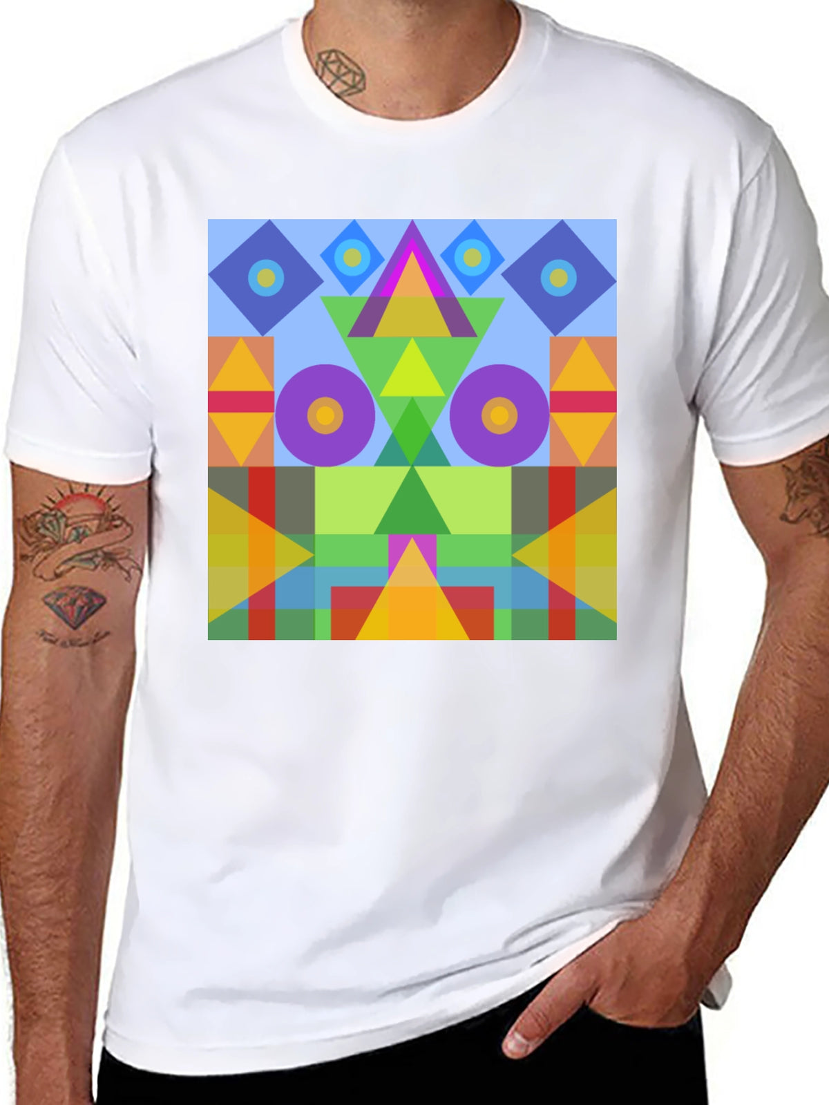 Abstract Geometric Colorful T-Shirt