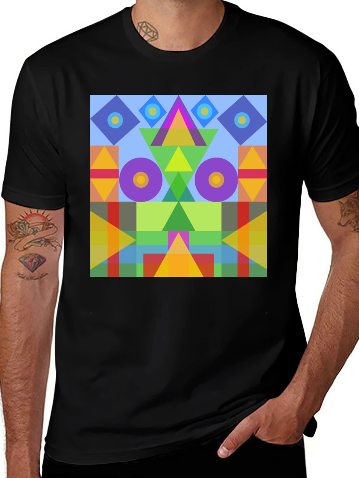 Abstract Geometric Colorful T-Shirt