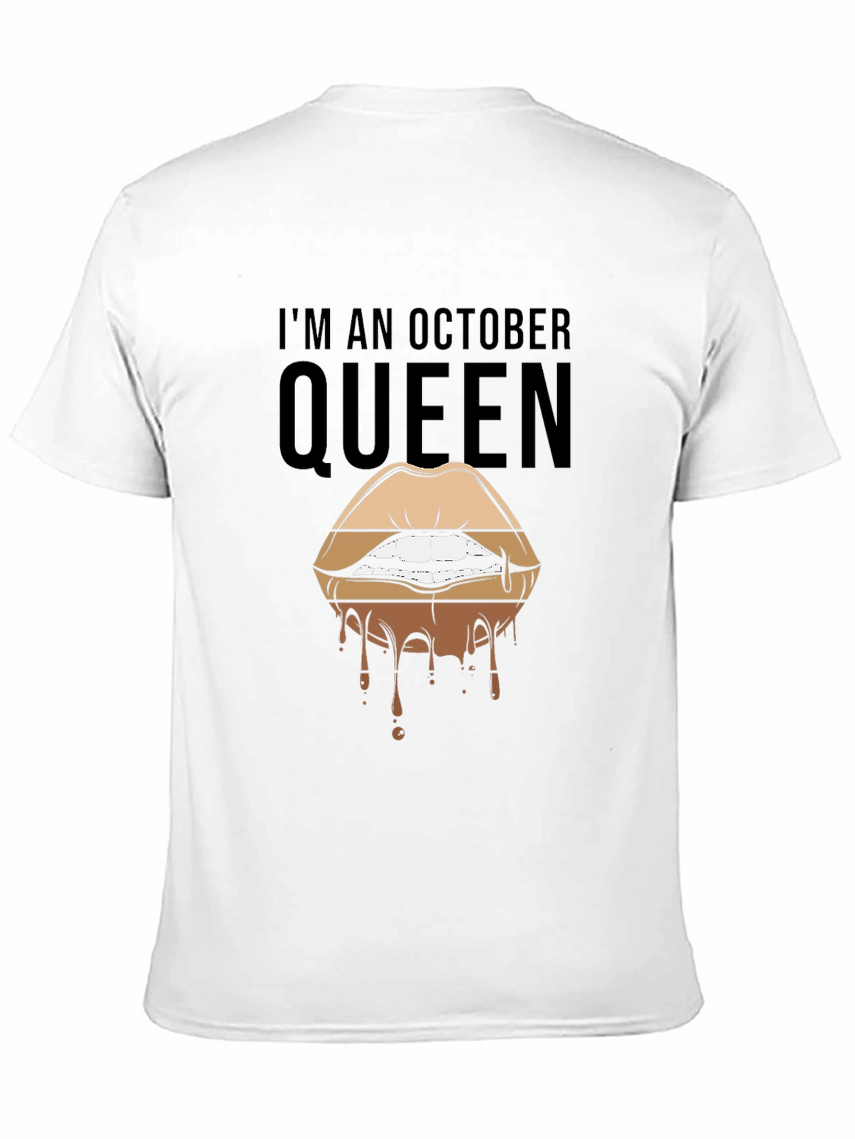 October Queen Lips Graphic T-Shirt - Black
