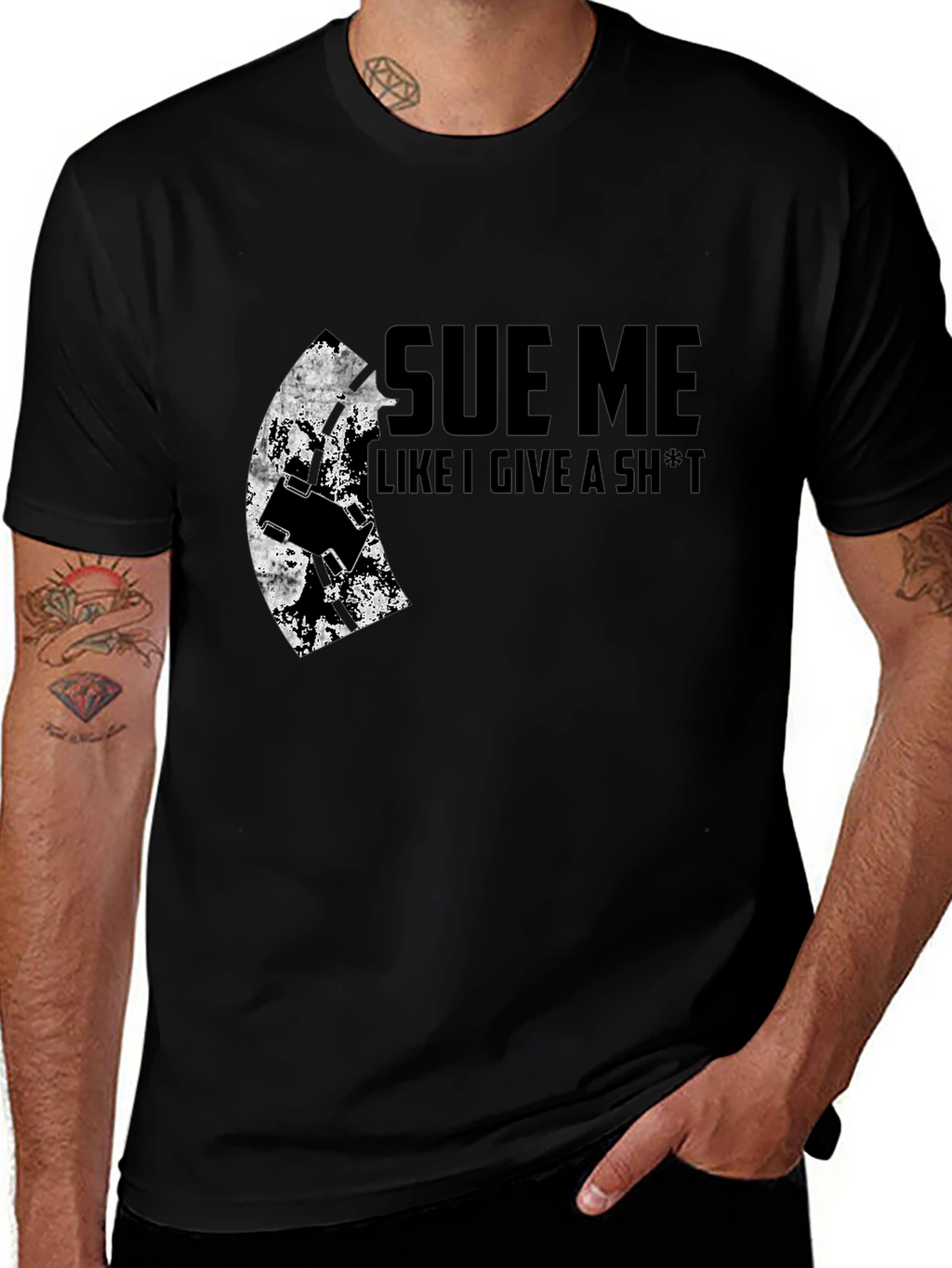 Sue Me Graphic Tee - Bold Statement Shirt