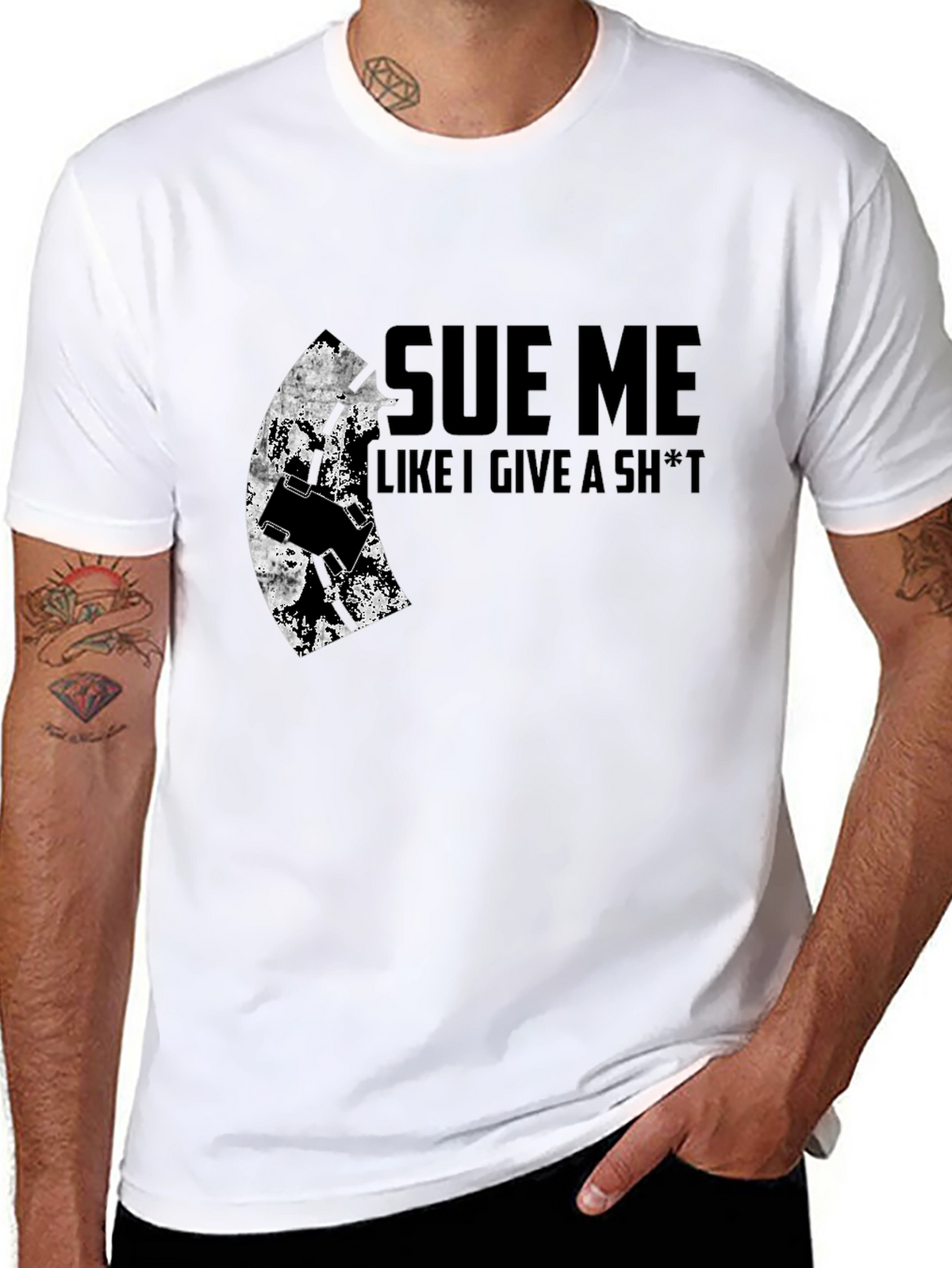 Sue Me Graphic Tee - Bold Statement Shirt