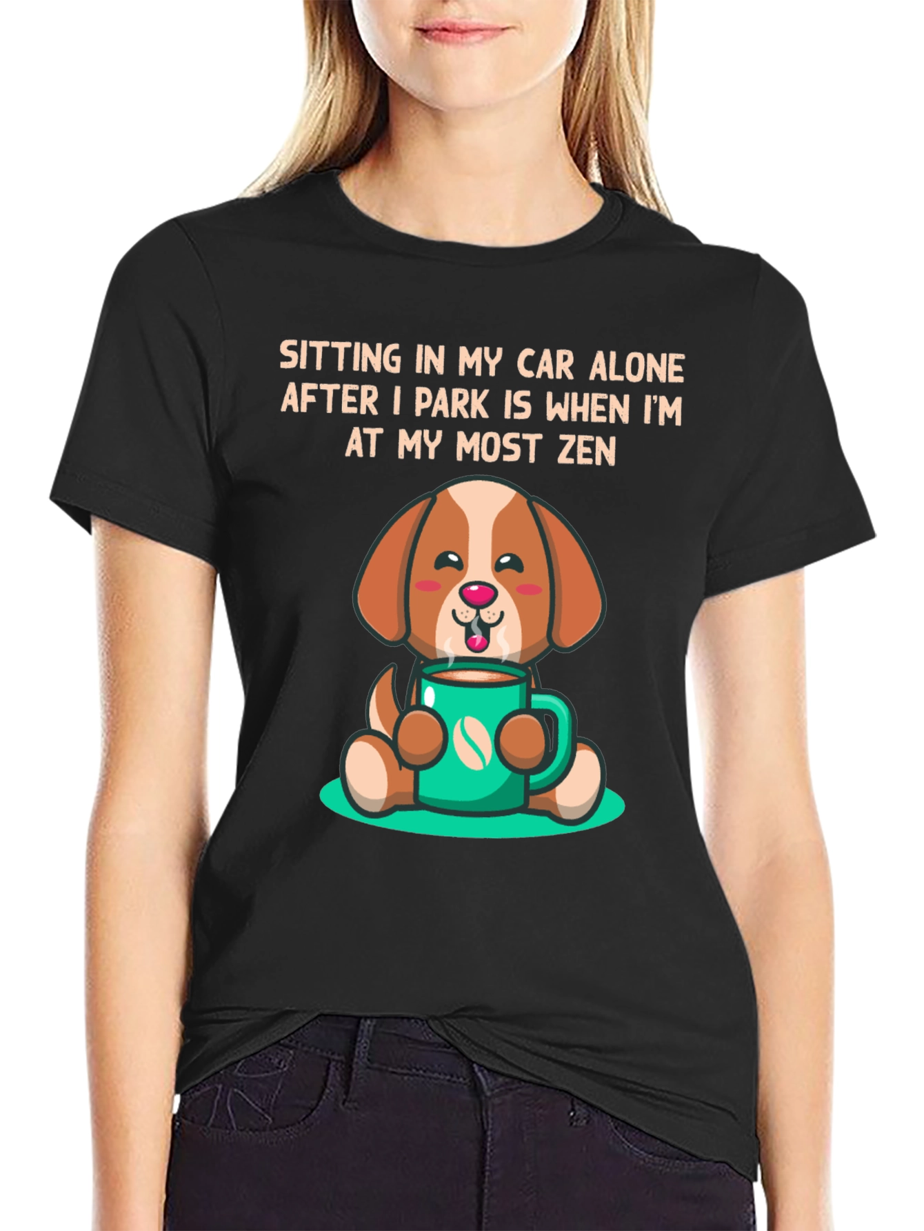 Zen Dog Coffee Lover T-Shirt
