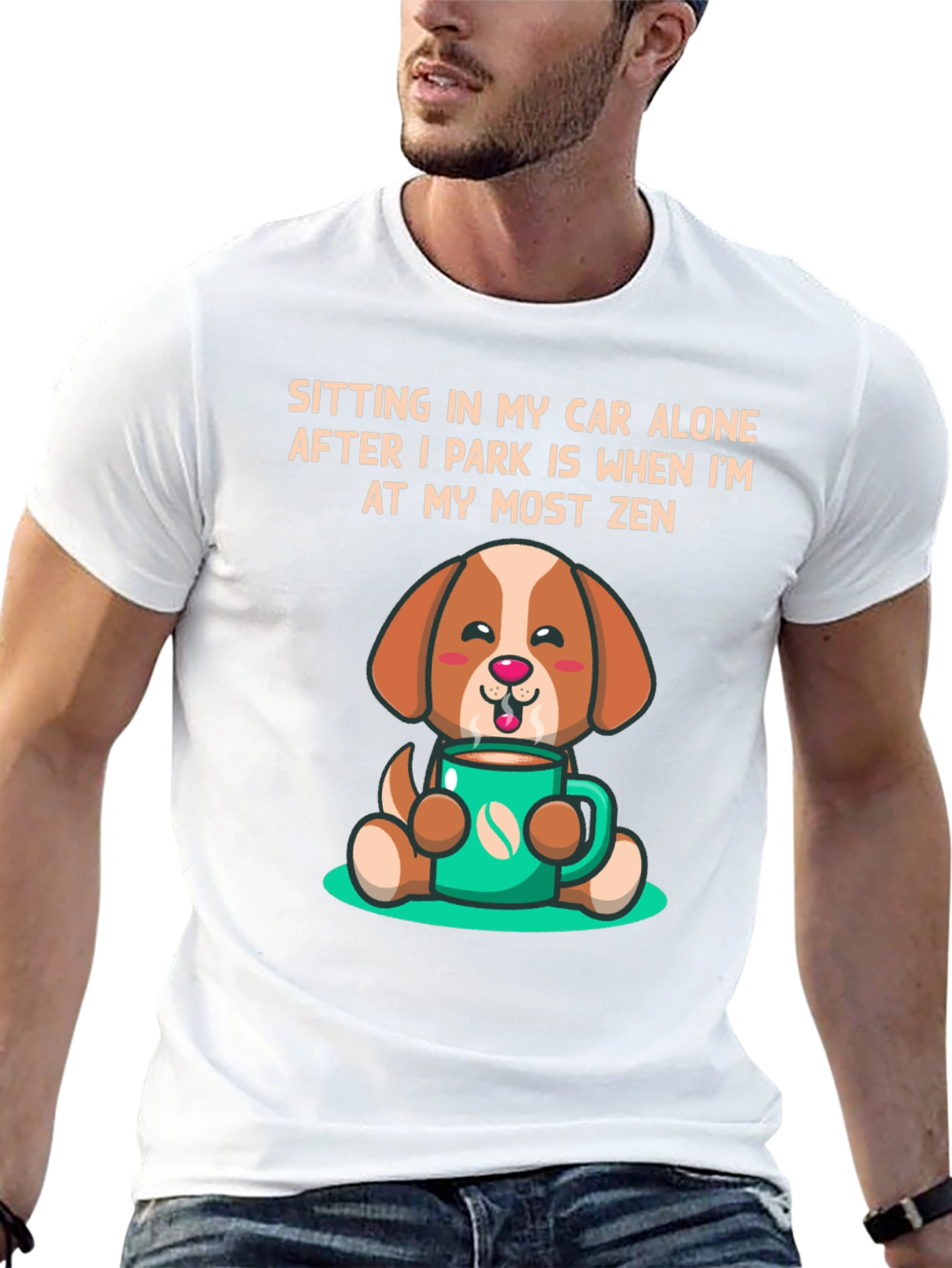 Zen Dog Coffee Lover T-Shirt