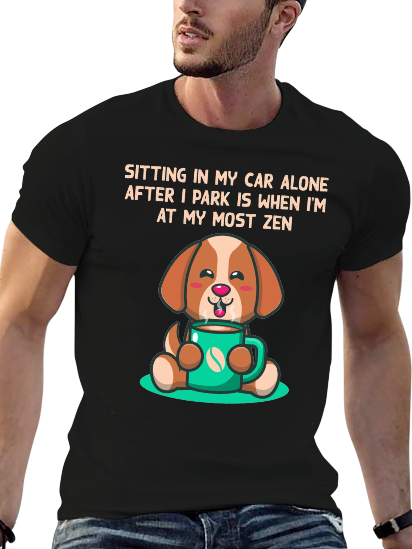 Zen Dog Coffee Lover T-Shirt