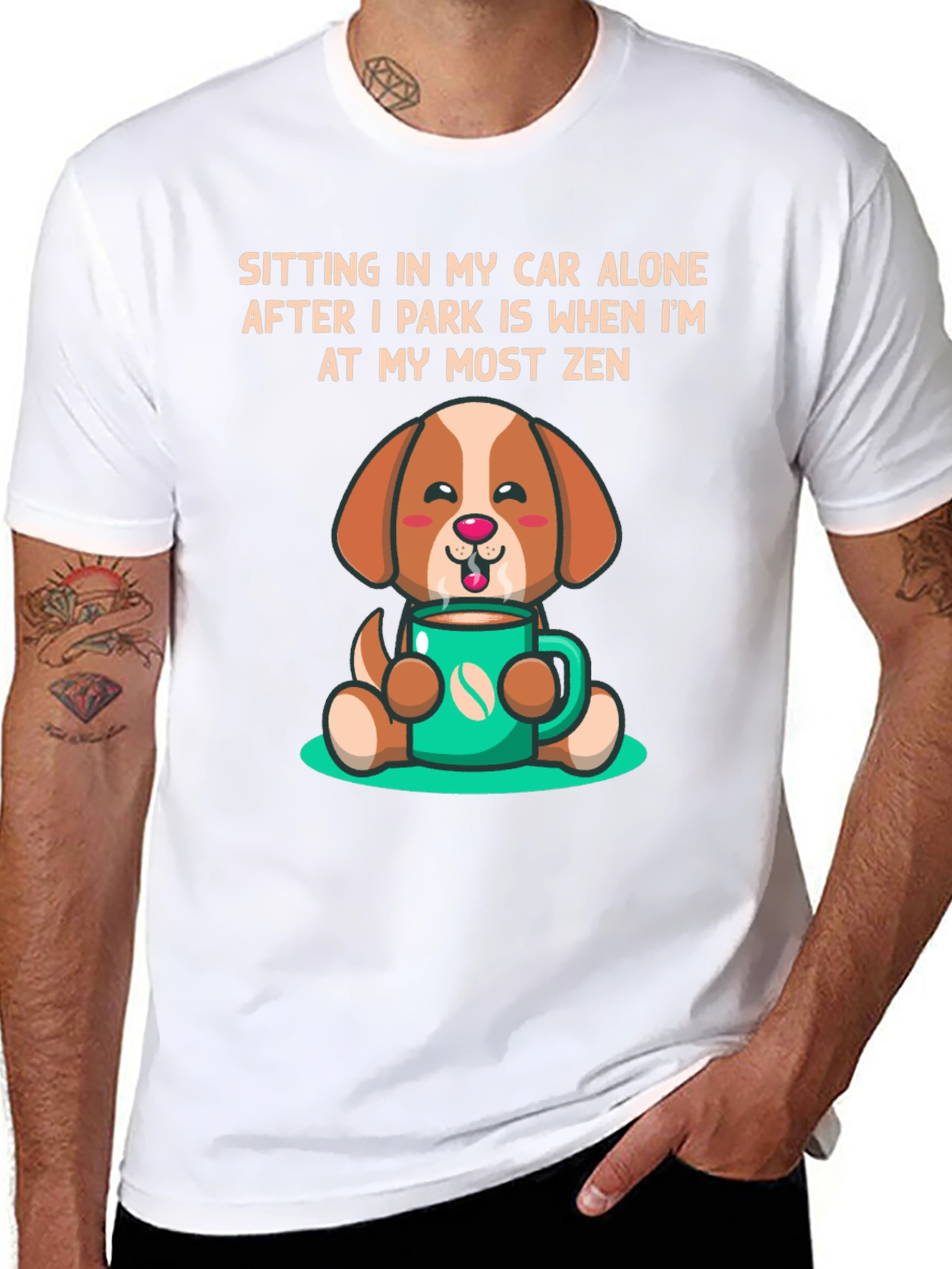 Zen Dog Coffee Lover T-Shirt