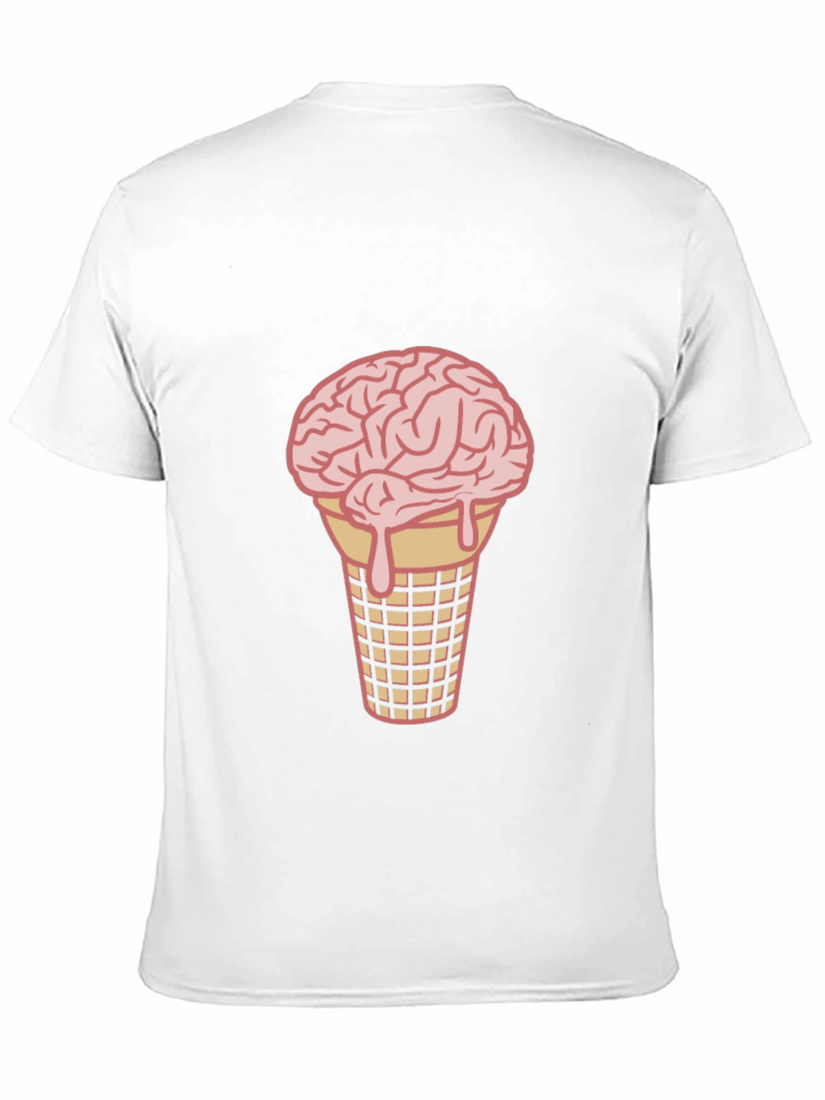 Brain Ice Cream Cone Graphic Tee - Black