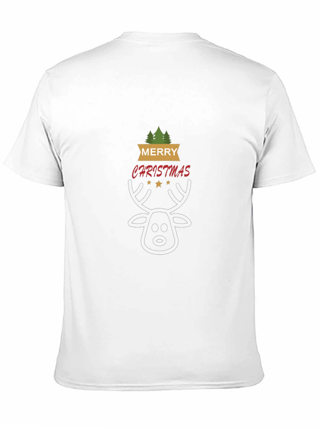 Merry Christmas Reindeer Graphic Tee - Holiday Cheer
