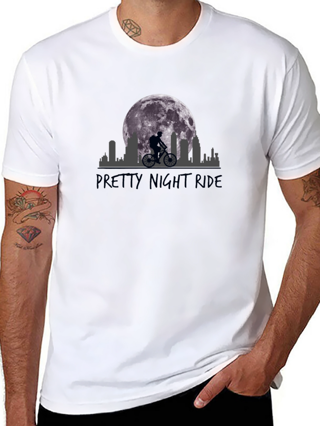 Pretty Night Ride Graphic Tee - Urban Cycling Shirt