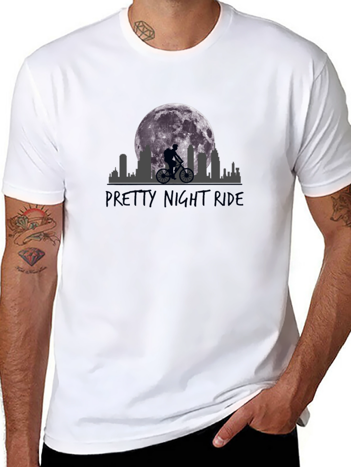 Pretty Night Ride Graphic Tee - Urban Cycling Shirt