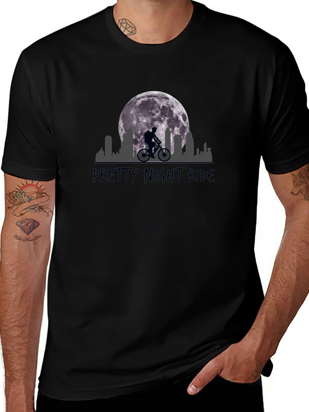 Pretty Night Ride Graphic Tee - Urban Cycling Shirt