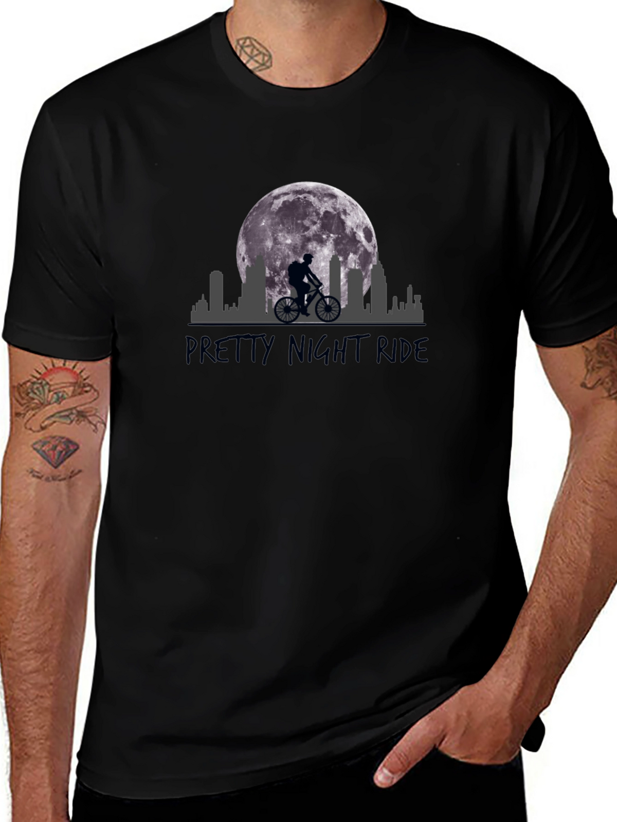 Pretty Night Ride Graphic Tee - Urban Cycling Shirt