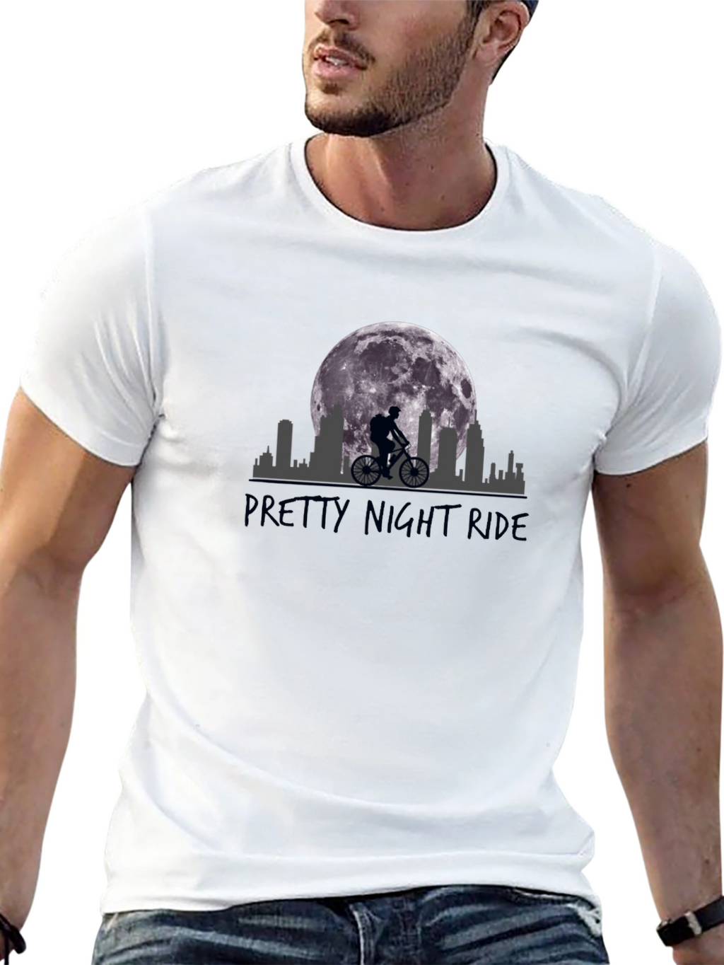 Pretty Night Ride Graphic Tee - Urban Cycling Shirt
