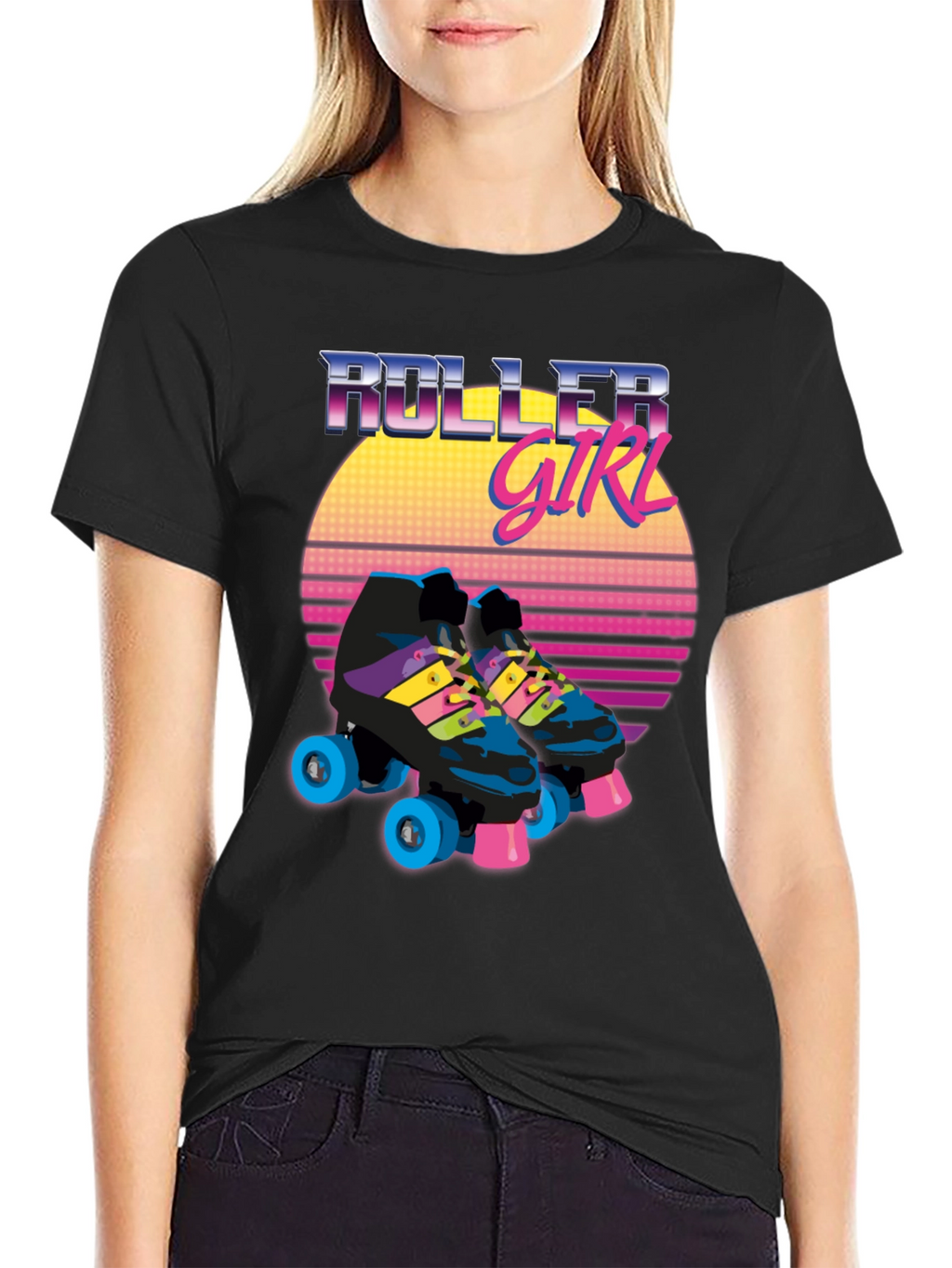 Retro Roller Girl Graphic Tee