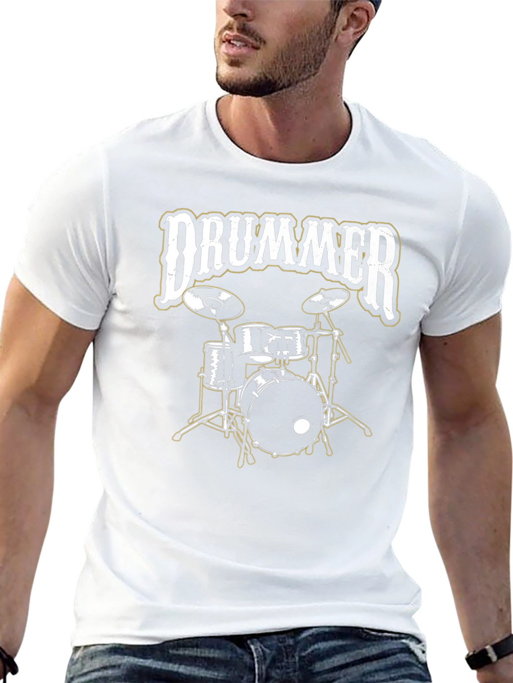 Drummer Graphic Tee - Music Lover T-Shirt