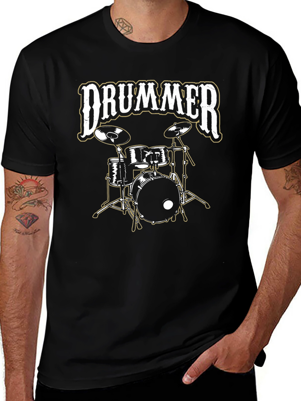 Drummer Graphic Tee - Music Lover T-Shirt