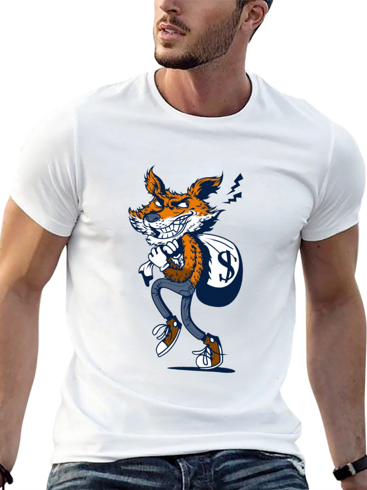 Fox Thief Graphic Tee - Mens Black T-Shirt