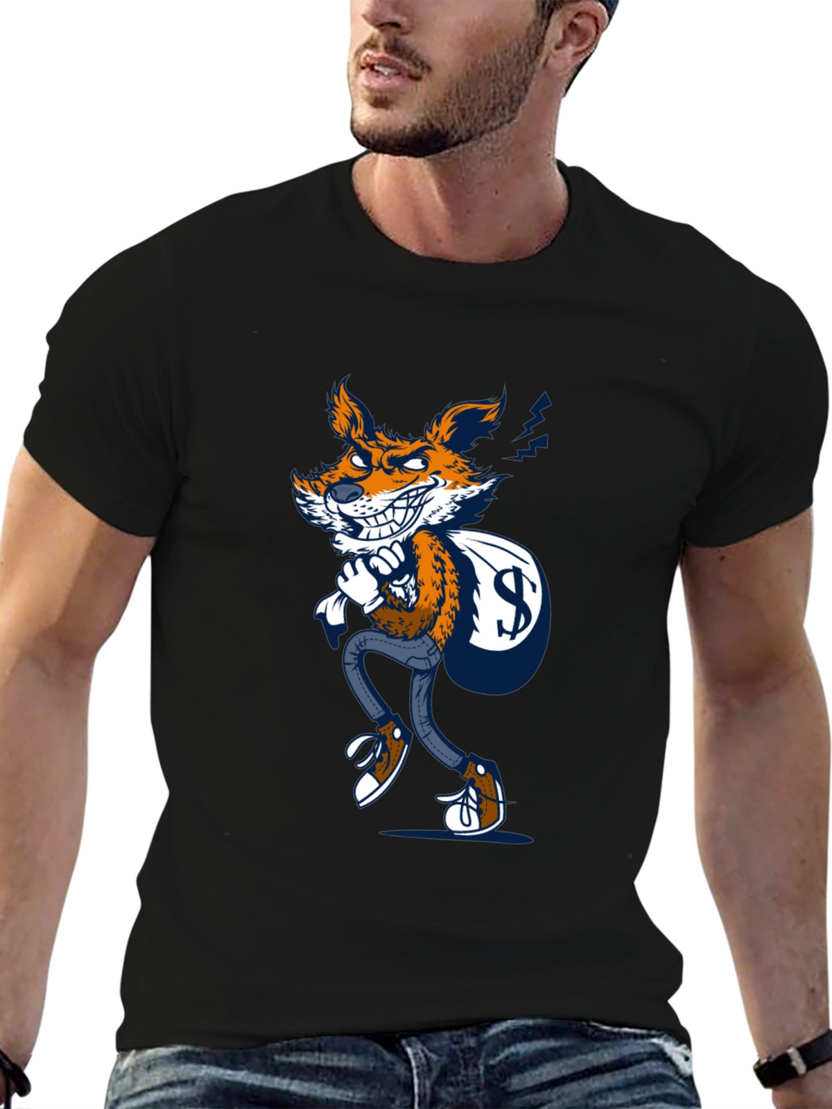 Fox Thief Graphic Tee - Mens Black T-Shirt