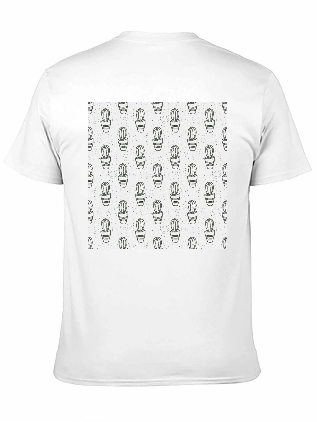 Cactus Print T-Shirt - Modern Black Tee
