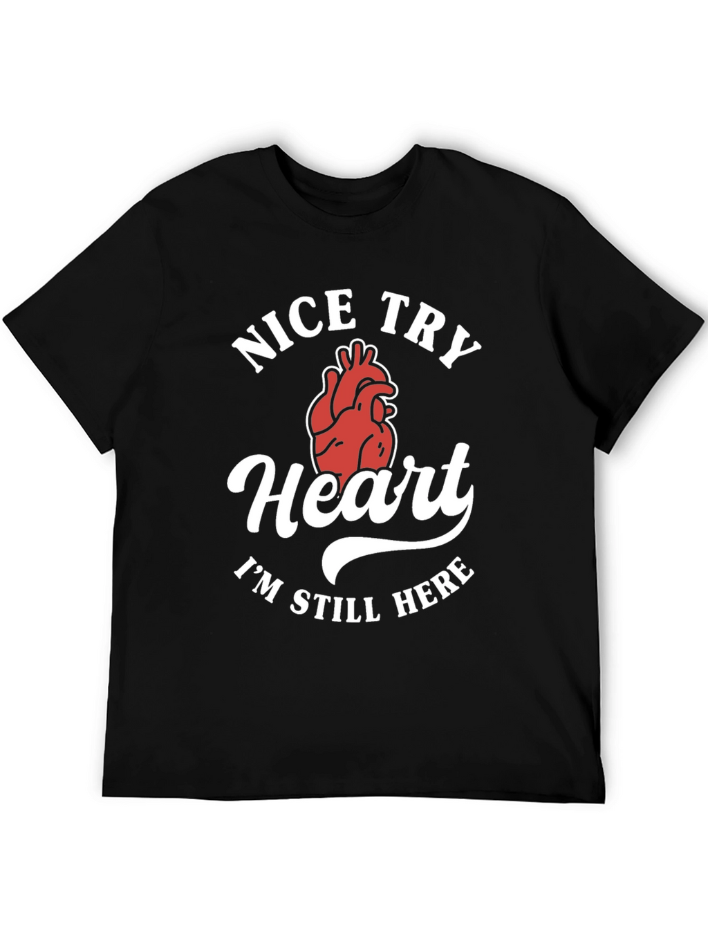 Nice Try Heart Funny Graphic Tee