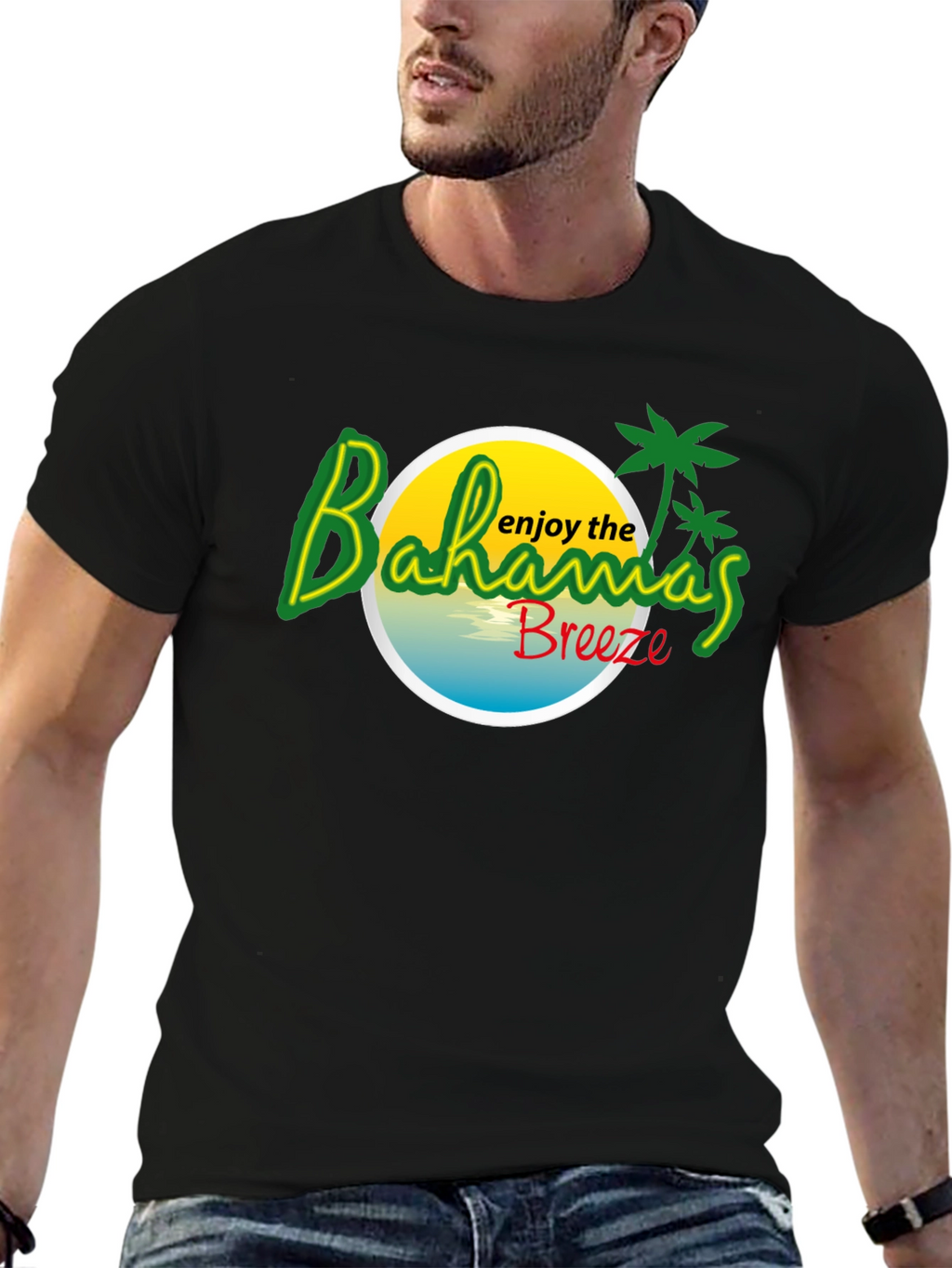 Bahamas Breeze Graphic Tee - Tropical Island T-Shirt