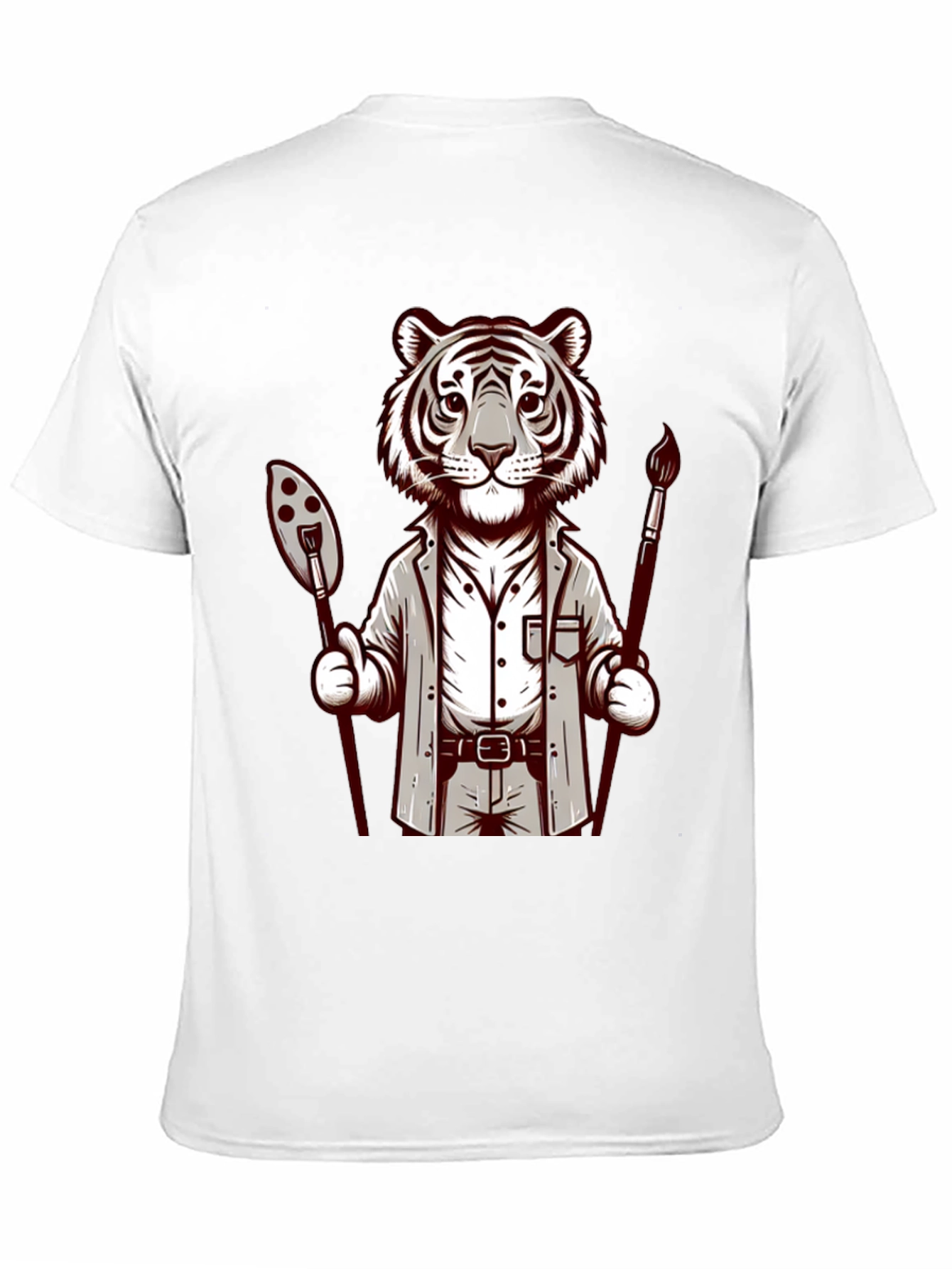 Tiger Artist Graphic Tee - Unique Design