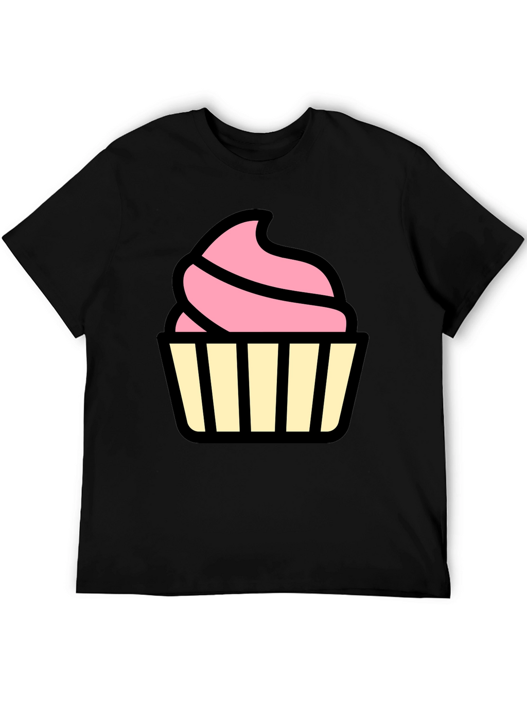 Cupcake Graphic Black T-Shirt