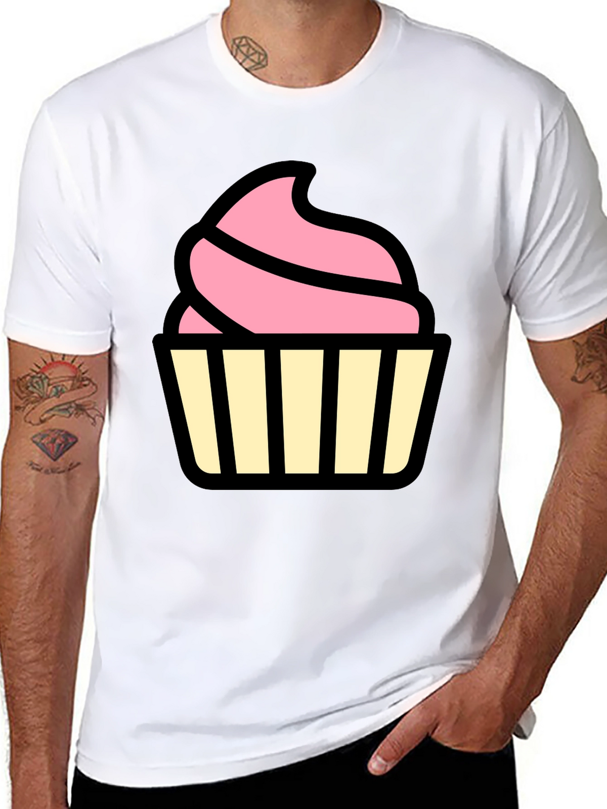 Cupcake Graphic Black T-Shirt