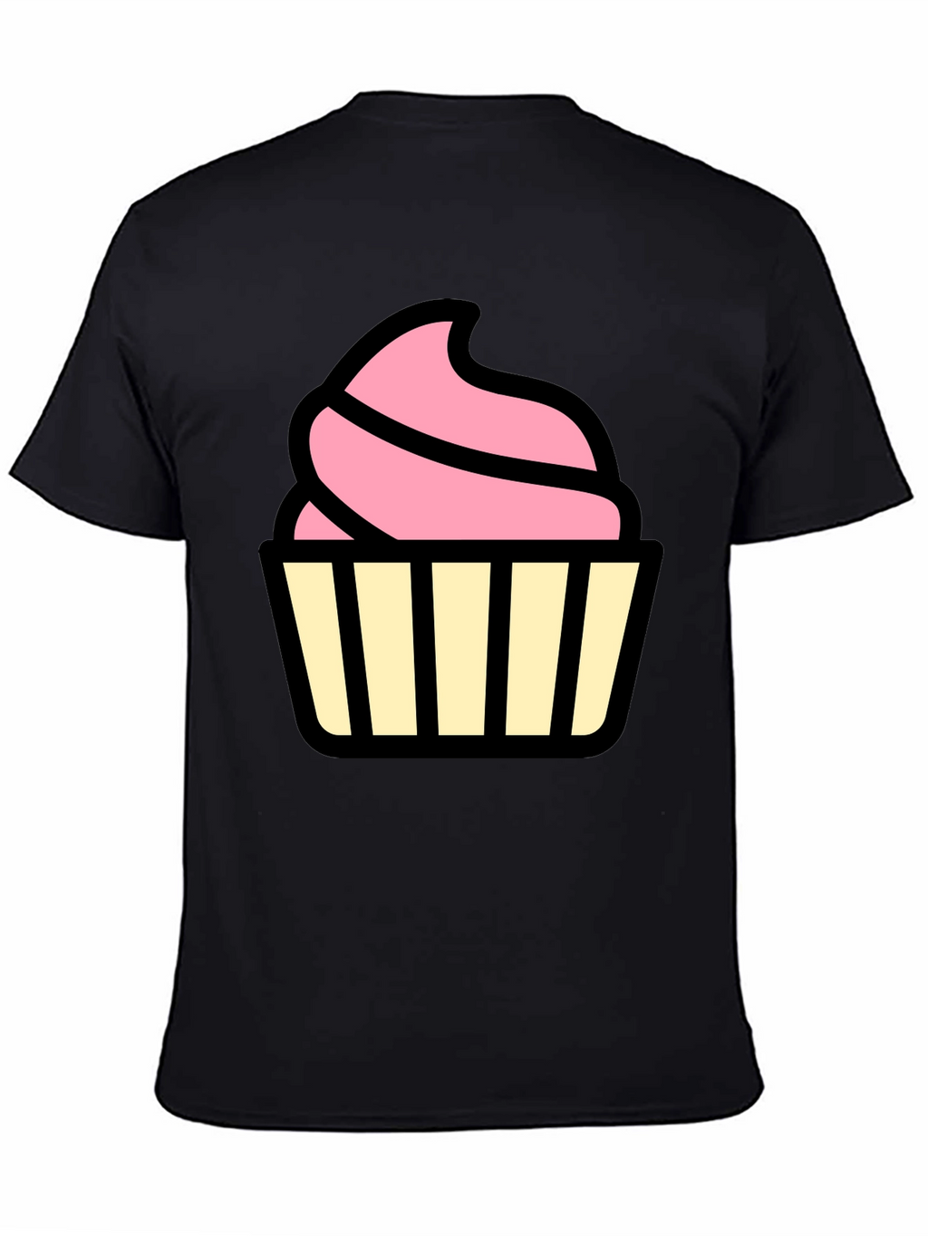 Cupcake Graphic Black T-Shirt