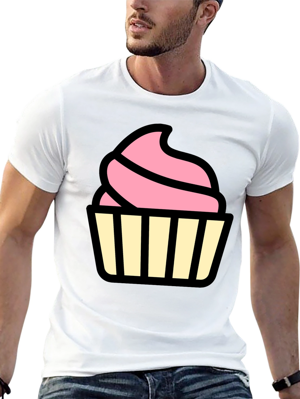 Cupcake Graphic Black T-Shirt