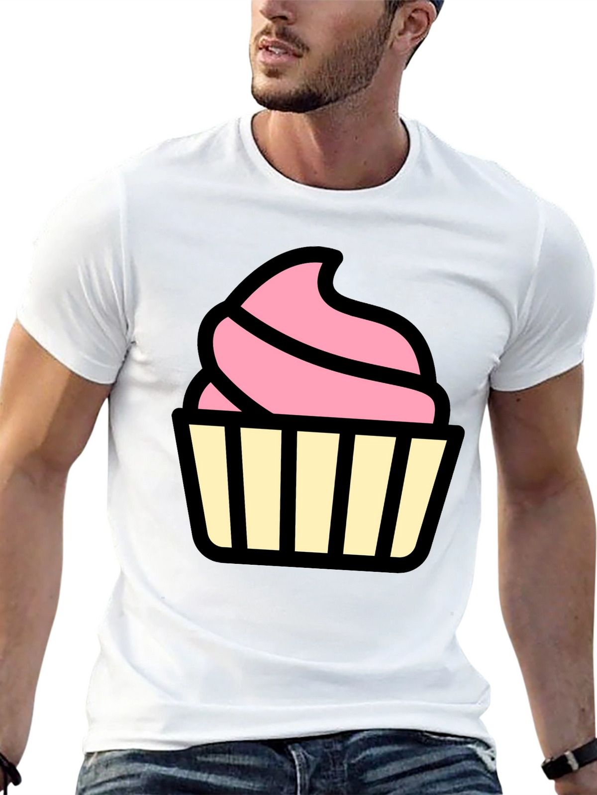 Cupcake Graphic Black T-Shirt