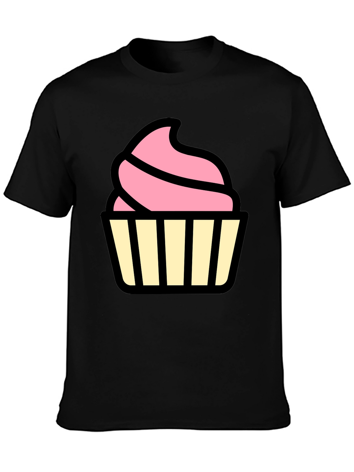 Cupcake Graphic Black T-Shirt