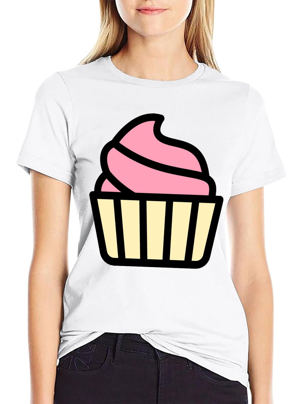 Cupcake Graphic Black T-Shirt