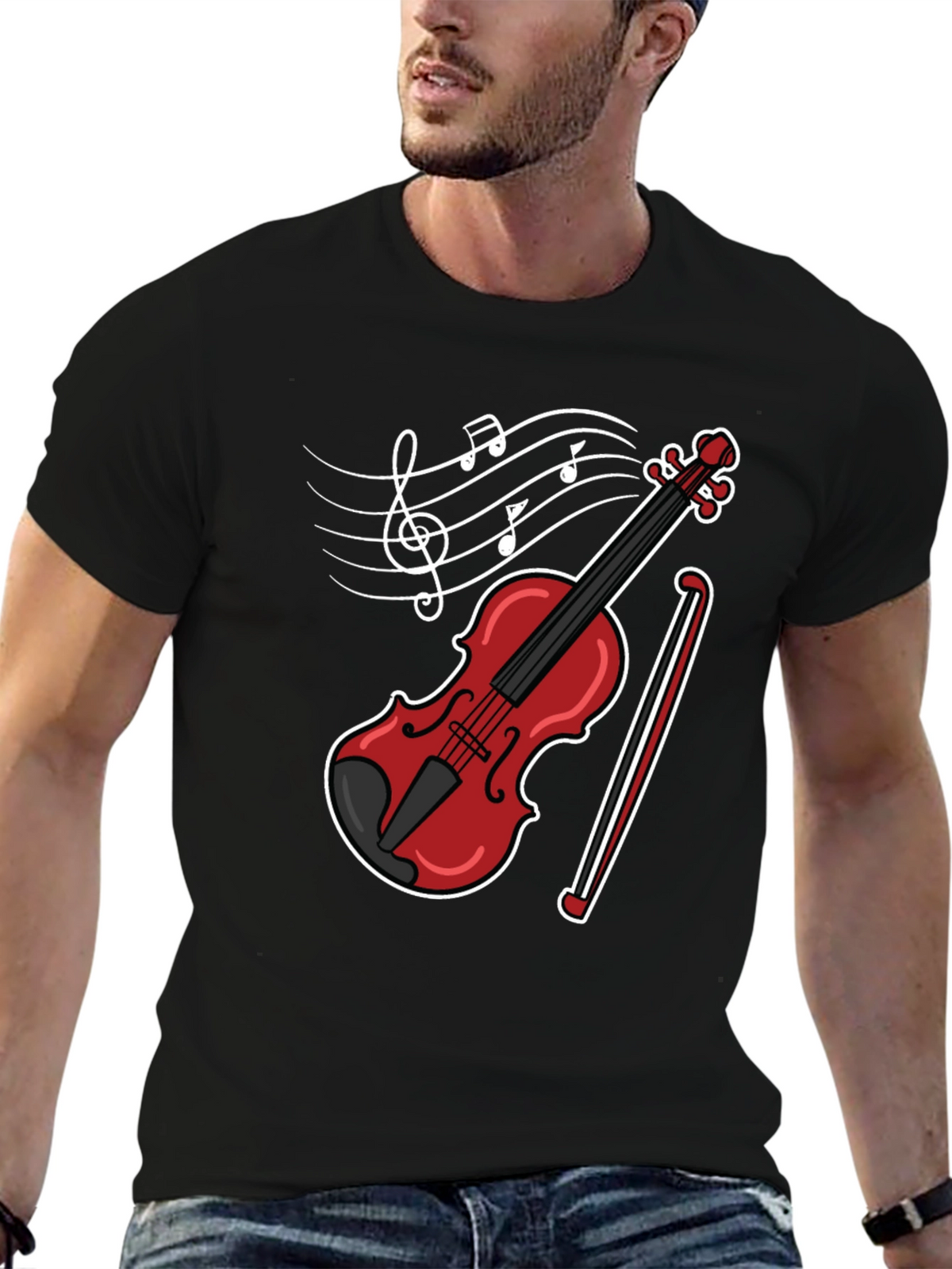 Musical Violin Graphic T-Shirt