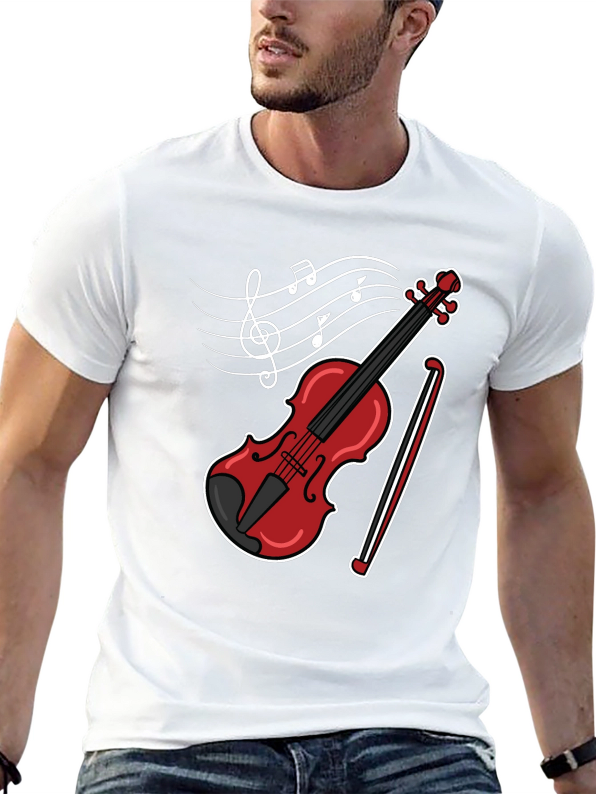 Musical Violin Graphic T-Shirt