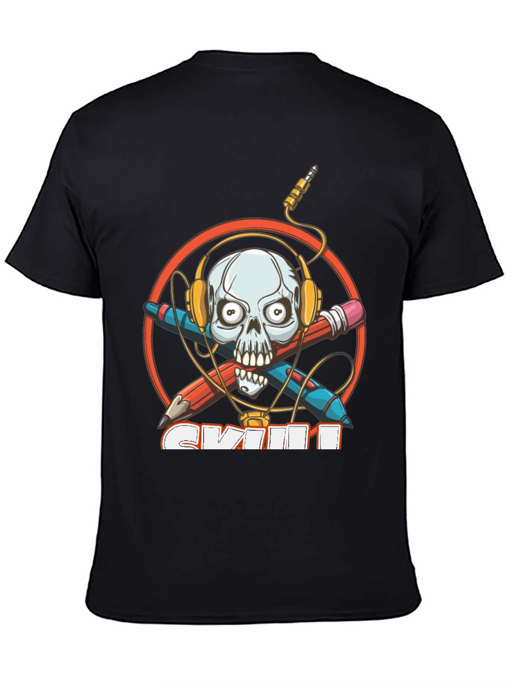 Skull Graphic T-Shirt - Music Lover