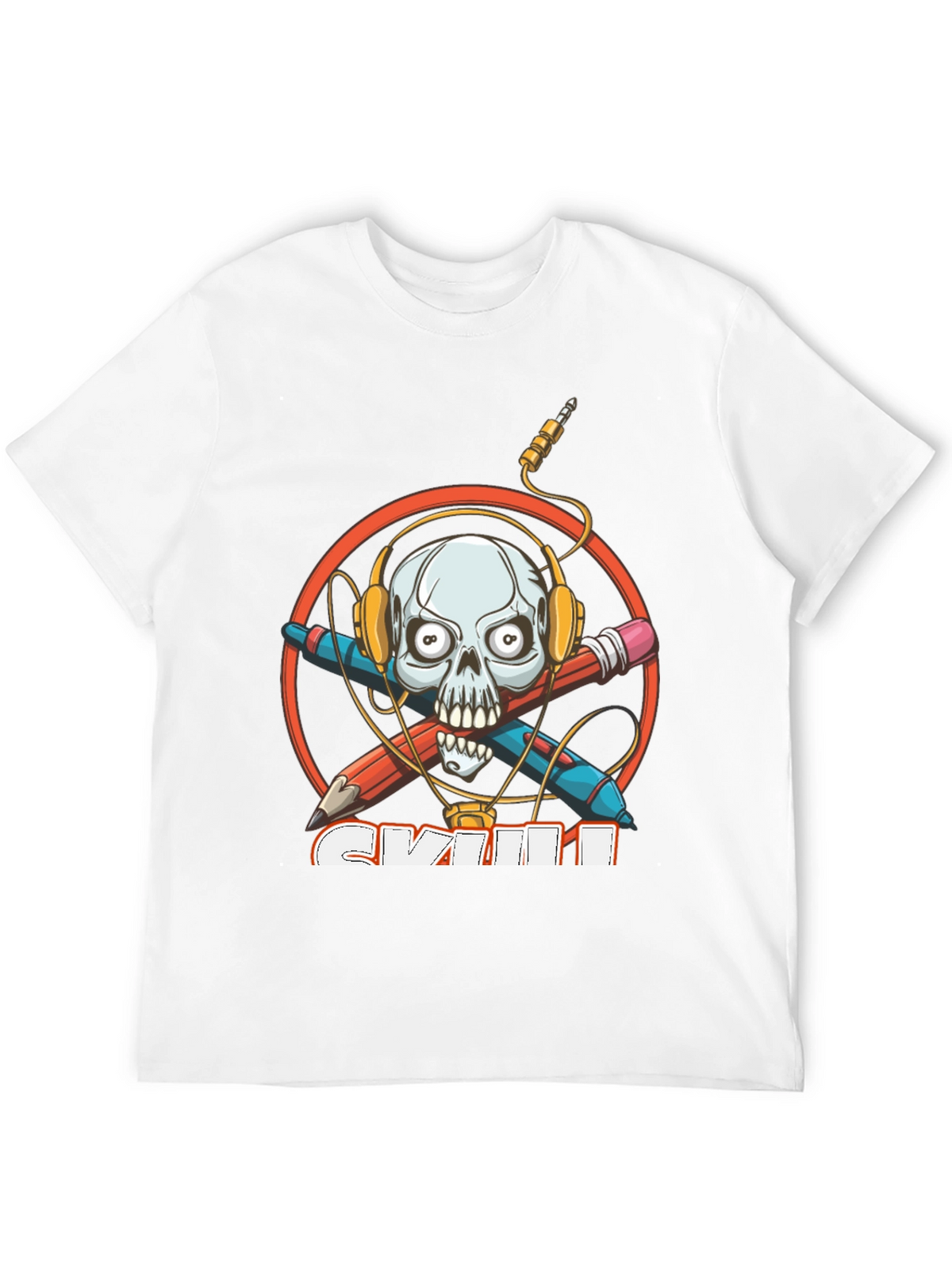 Skull Graphic T-Shirt - Music Lover