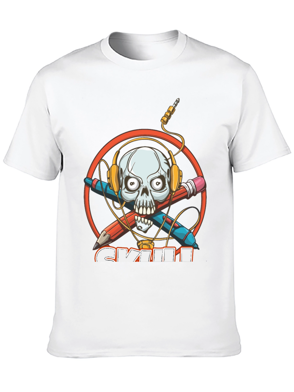 Skull Graphic T-Shirt - Music Lover