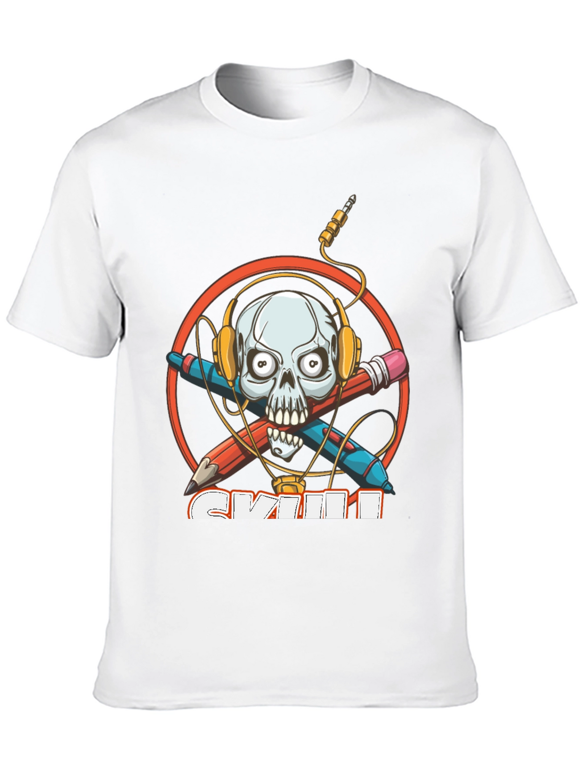 Skull Graphic T-Shirt - Music Lover