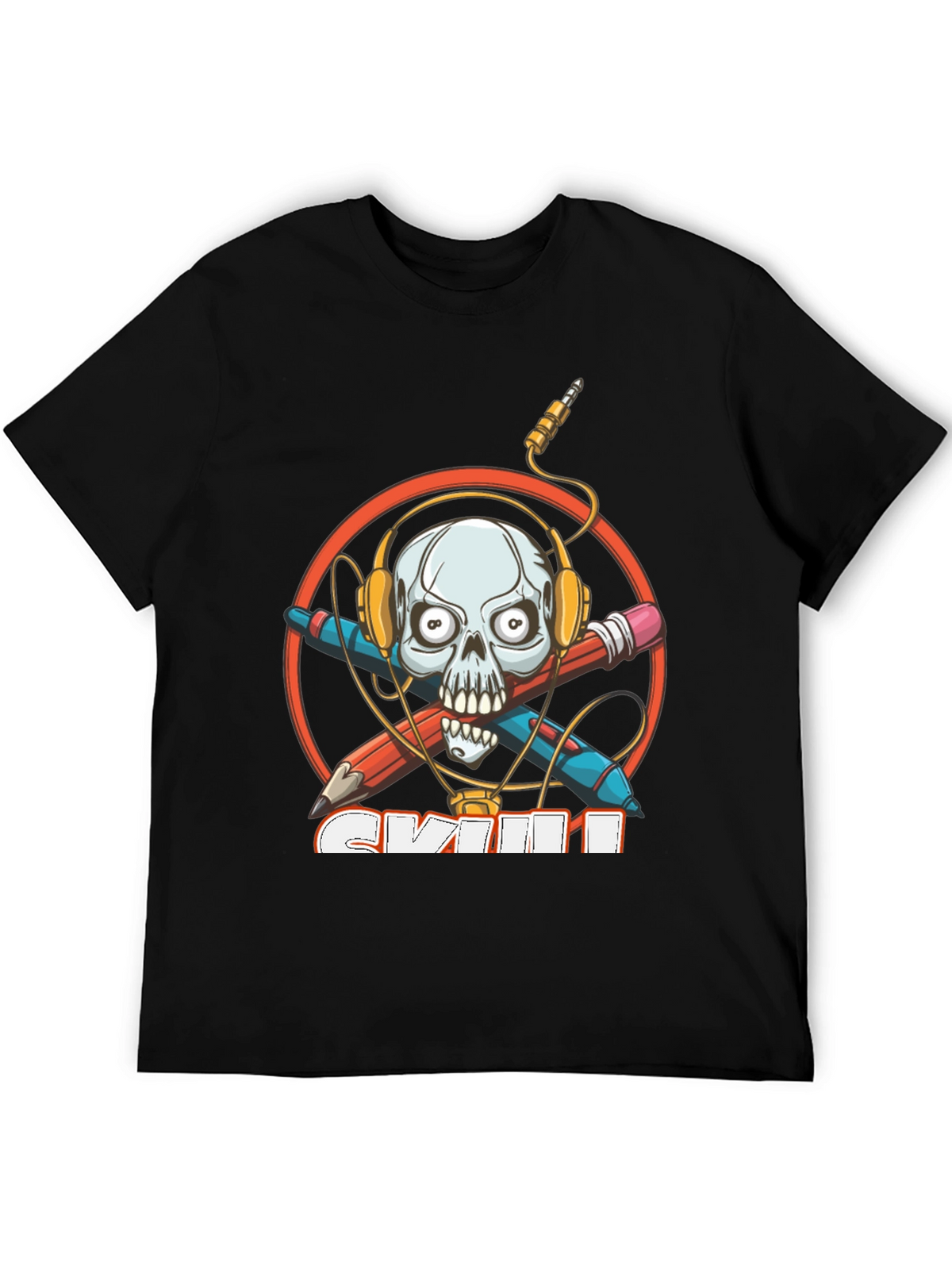Skull Graphic T-Shirt - Music Lover