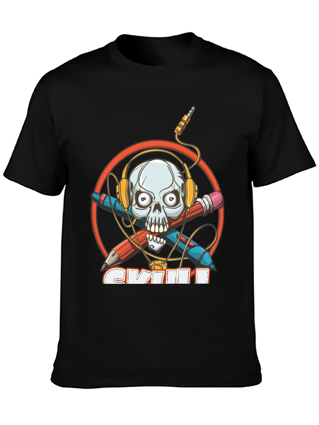 Skull Graphic T-Shirt - Music Lover