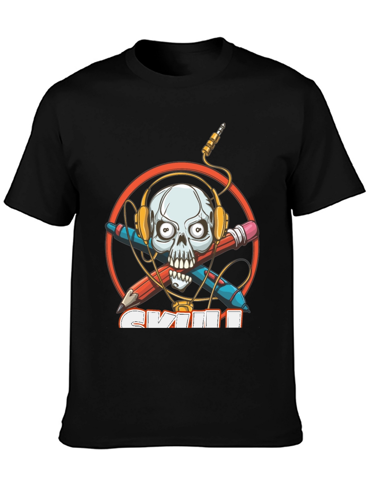 Skull Graphic T-Shirt - Music Lover