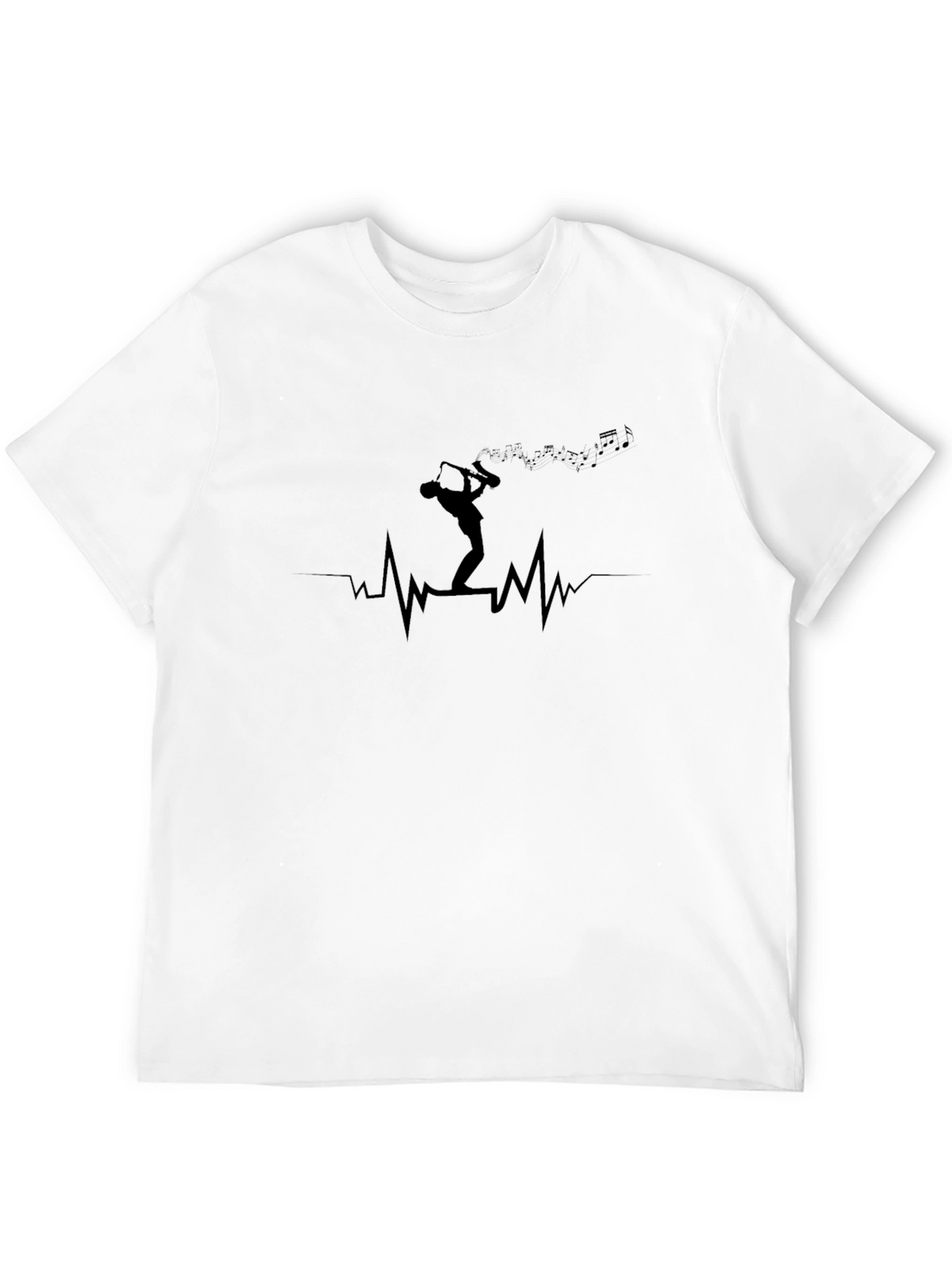 Saxophone Heartbeat T-Shirt - Musician Style