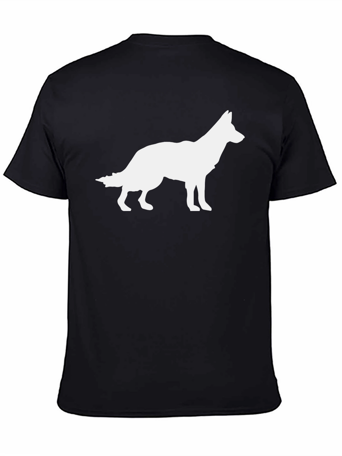 Dog Silhouette Graphic Tee - Classic Black T-Shirt
