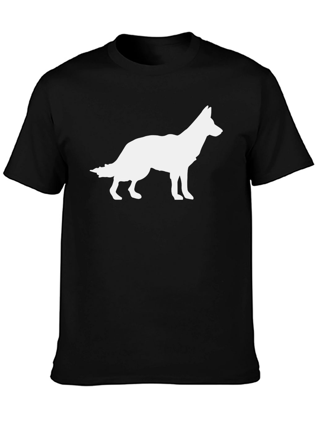 Dog Silhouette Graphic Tee - Classic Black T-Shirt