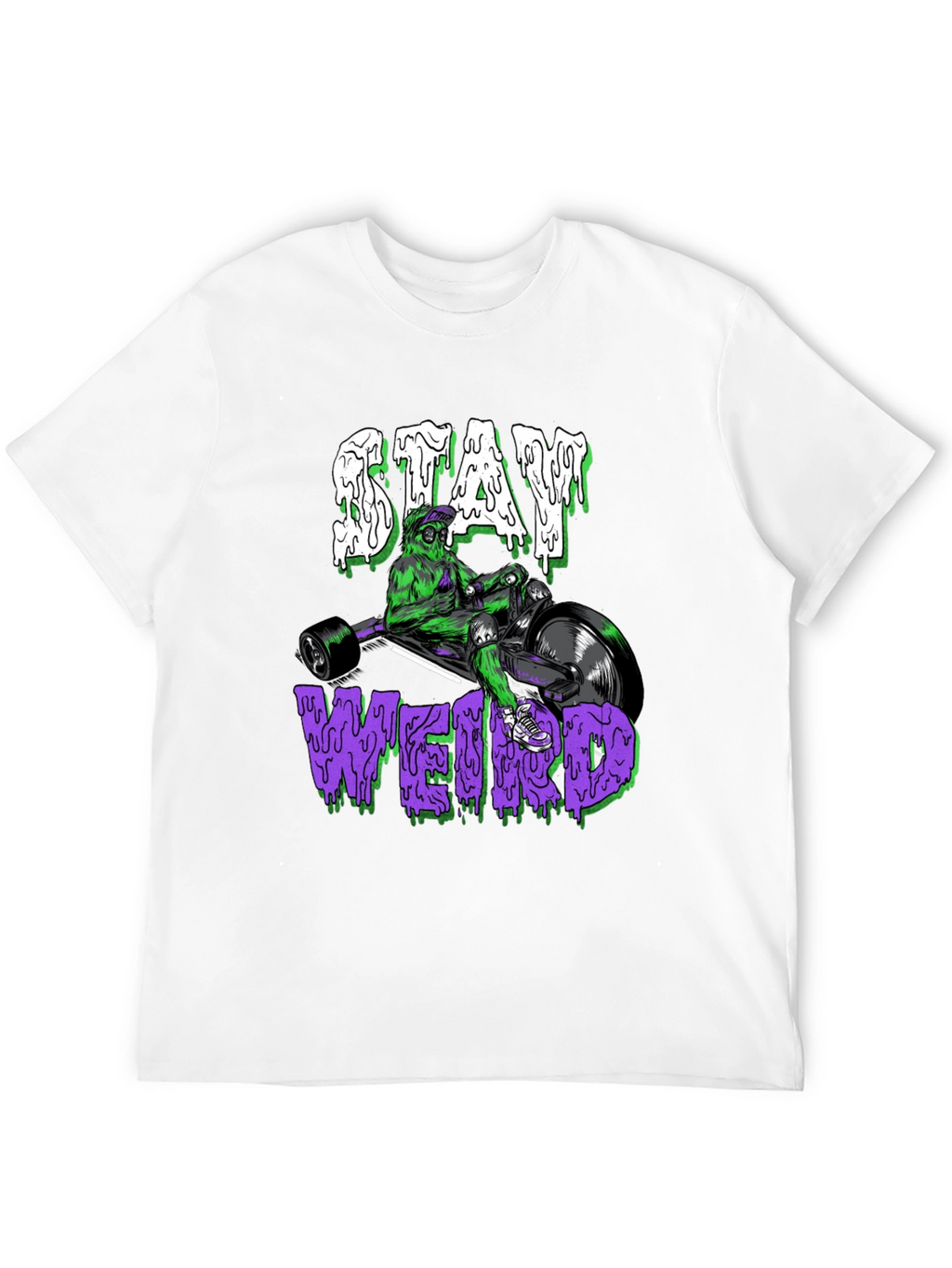 Stay Weird Graphic Tee - Unique Trike Design