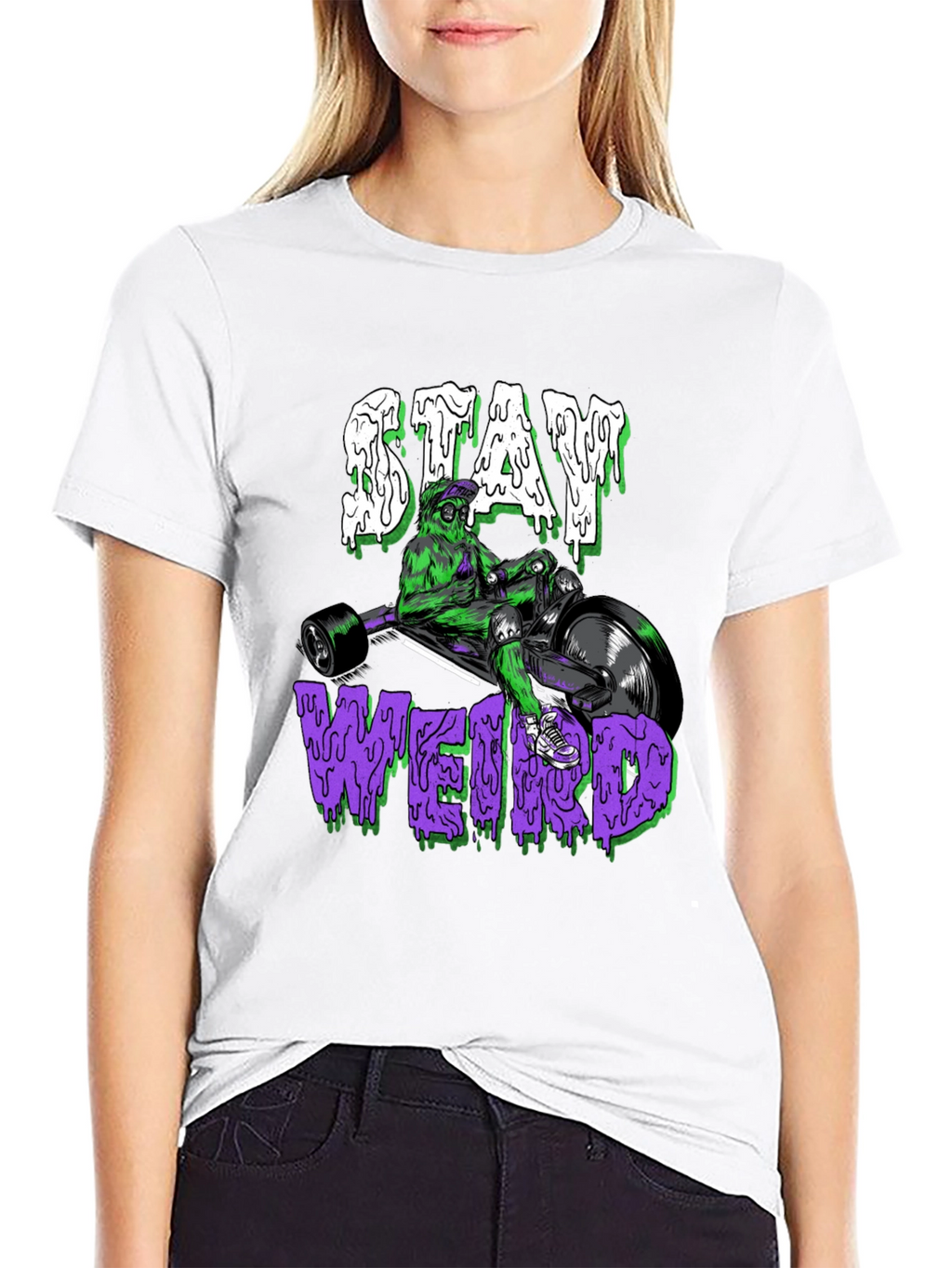 Stay Weird Graphic Tee - Unique Trike Design