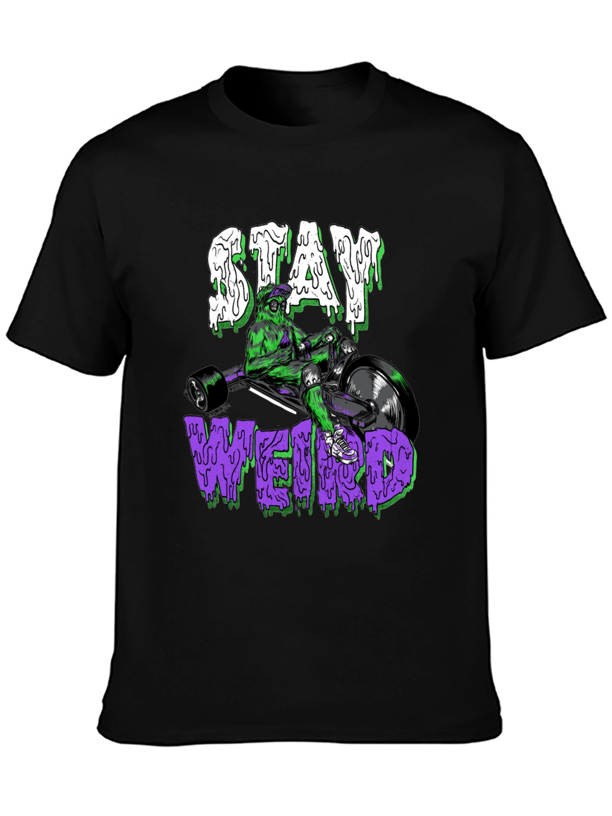 Stay Weird Graphic Tee - Unique Trike Design